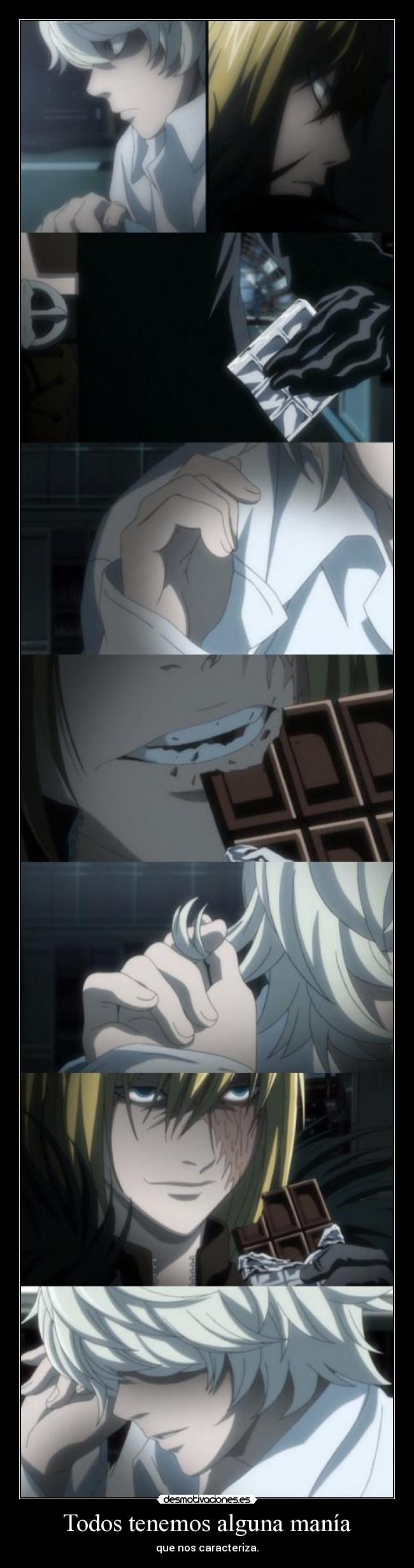 carteles manias mello near este ultimo copio del pelo cabron anime death note harukaze desmotivaciones