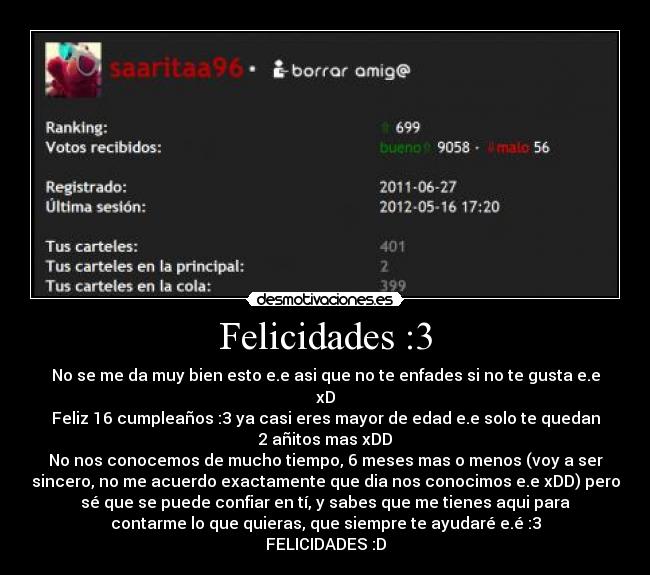 Felicidades :3 -