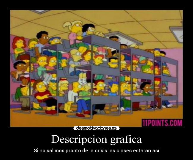 Descripcion grafica - Si no salimos pronto de la crisis las clases estaran así