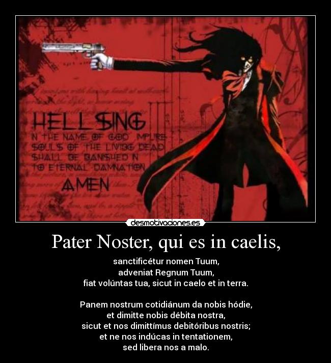 carteles pater noster qui caelis desmotivaciones