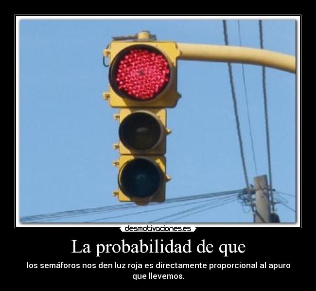 carteles probabilidad luz roja apuro desmotivaciones
