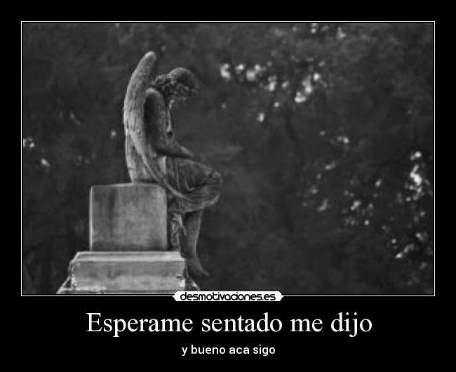 Esperame sentado me dijo - y bueno aca sigo