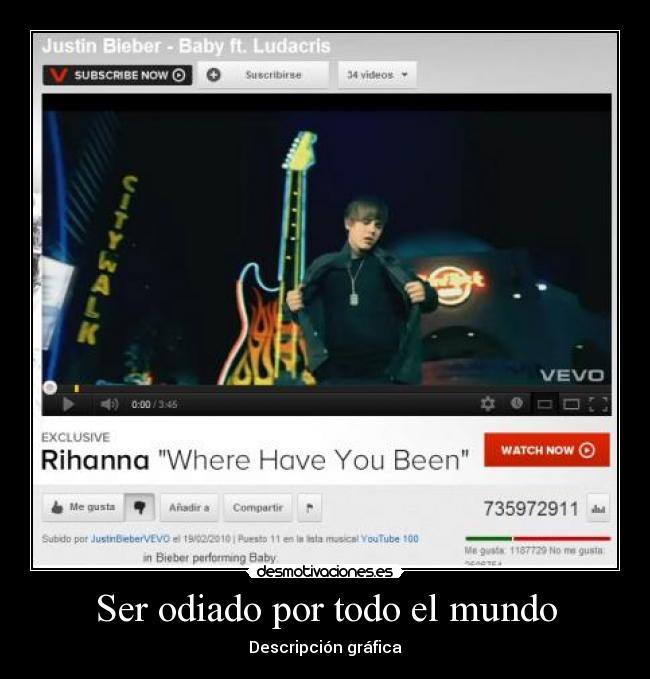 Ser odiado por todo el mundo - Descripción gráfica