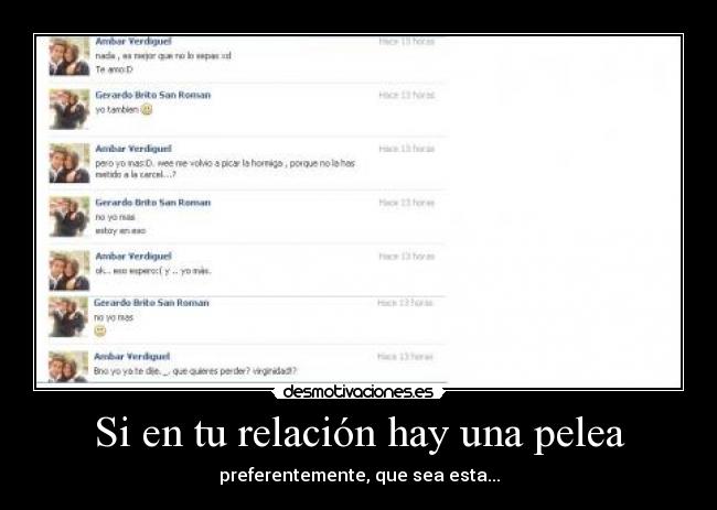 Si en tu relación hay una pelea -