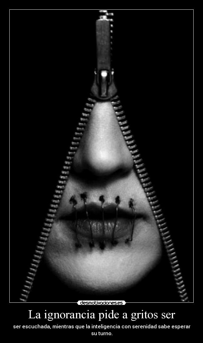 La ignorancia pide a gritos ser - 