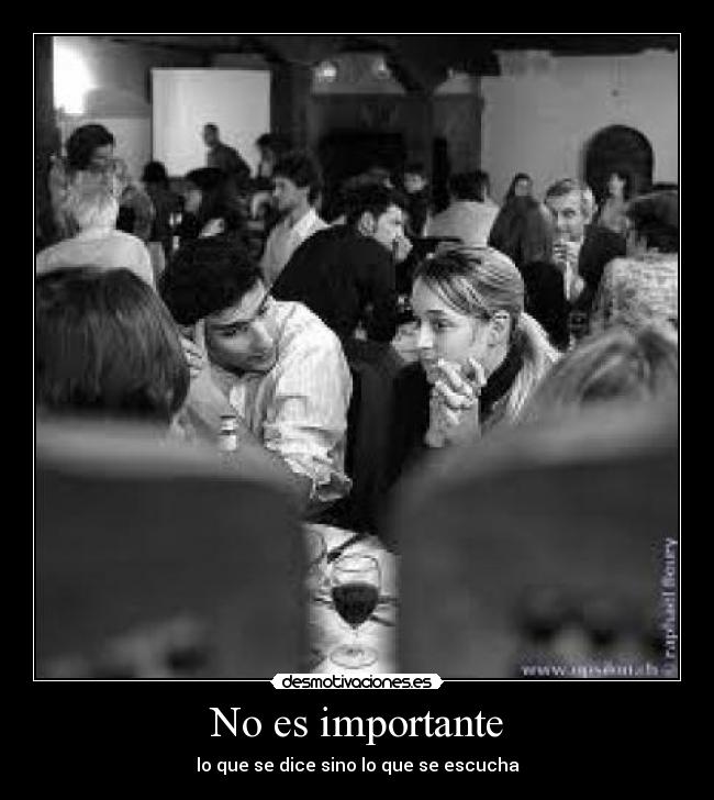 No es importante -