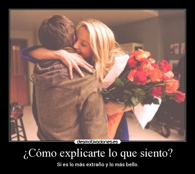 ¿Cómo explicarte lo que siento? - Si es lo más extraño y lo más bello.