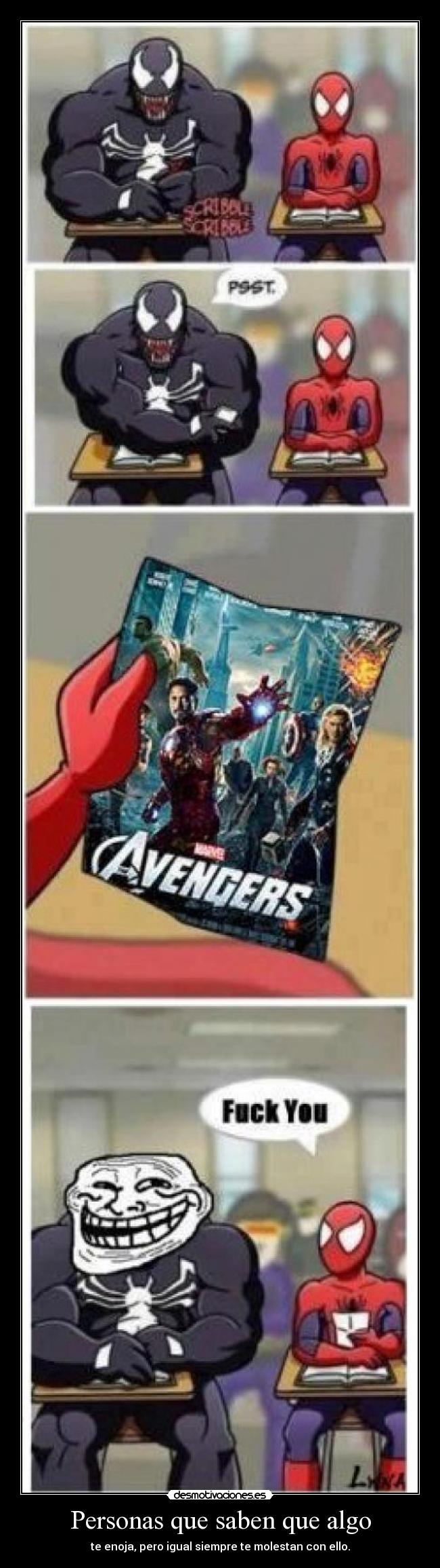 Personas que saben que algo -