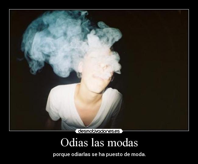 Odias las modas -