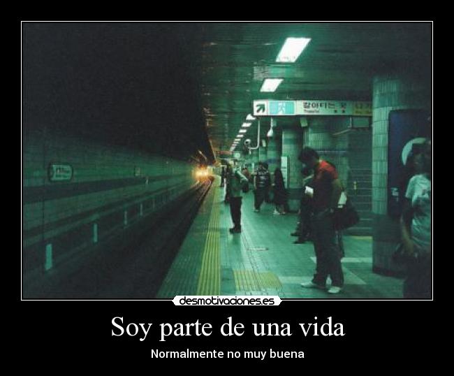 Soy parte de una vida - Normalmente no muy buena