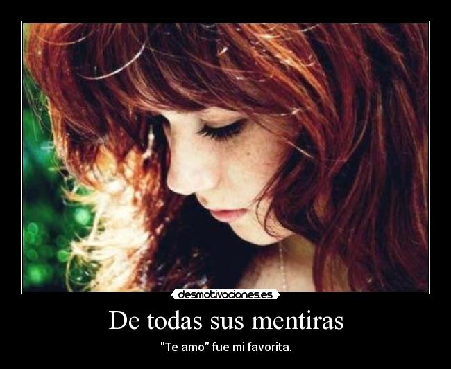 De todas sus mentiras -