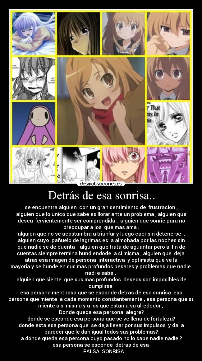 Detrás de esa sonrisa.. -