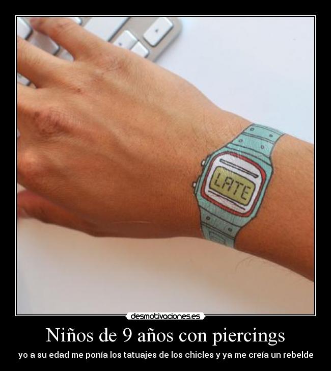 Niños de 9 años con piercings - 