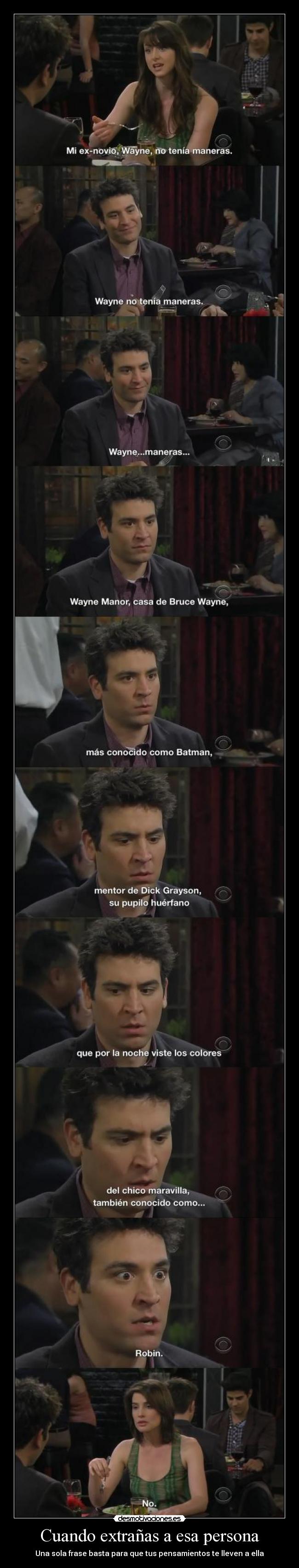 Cuando extrañas a esa persona - Una sola frase basta para que tus pensamientos te lleven a ella