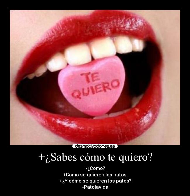 +¿Sabes cómo te quiero? -