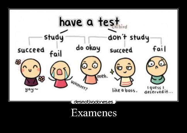 carteles examenes test desmotivaciones
