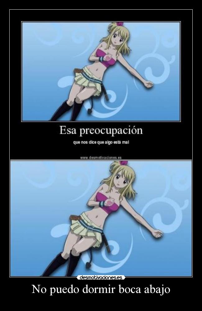 No puedo dormir boca abajo -