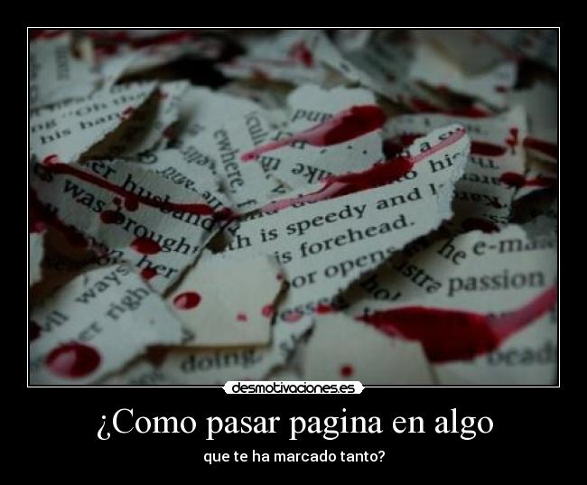 ¿Como pasar pagina en algo -
