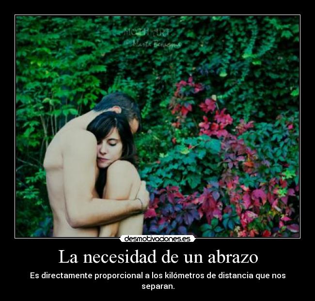 La necesidad de un abrazo -