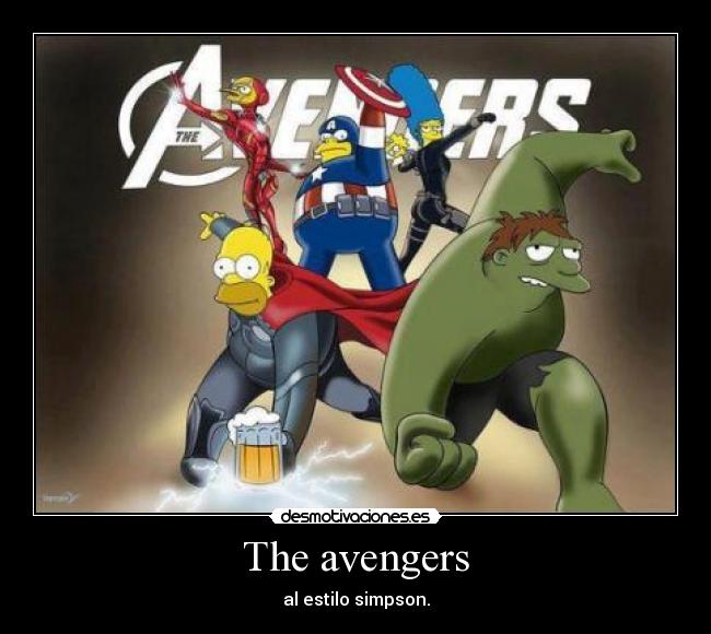 The avengers - al estilo simpson.
