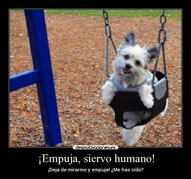 ¡Empuja, siervo humano! -