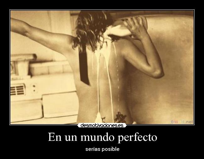 En un mundo perfecto - serías posible