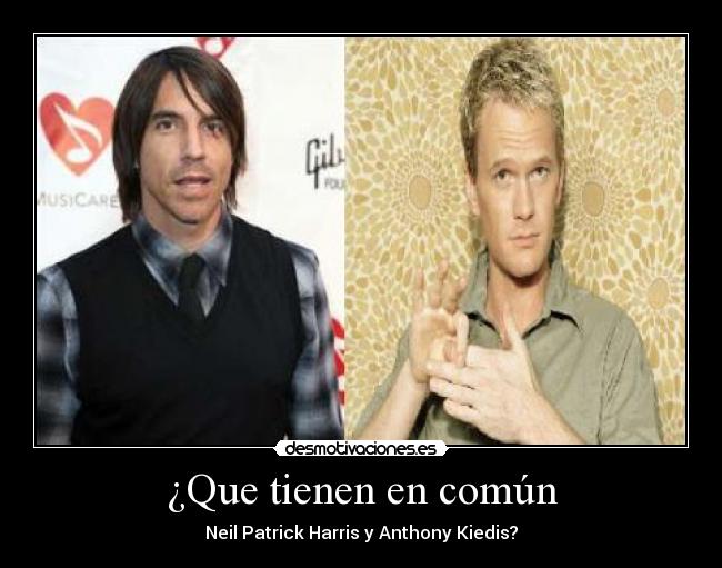 ¿Que tienen en común - Neil Patrick Harris y Anthony Kiedis?