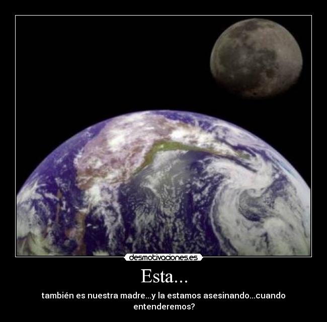 Esta... - también es nuestra madre...y la estamos asesinando...cuando entenderemos?