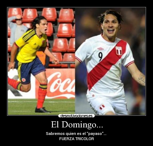 El Domingo... - Sabremos quien es el payaso...
FUERZA TRICOLOR