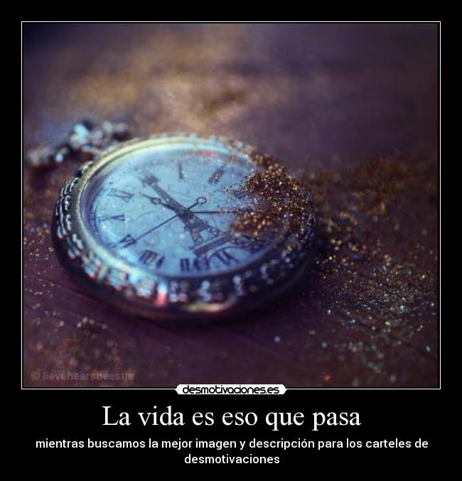 La vida es eso que pasa - mientras buscamos la mejor imagen y descripción para los carteles de
desmotivaciones