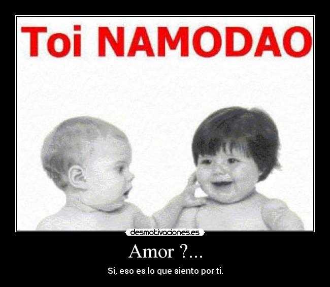 Amor ?... - Si, eso es lo que siento por ti.
