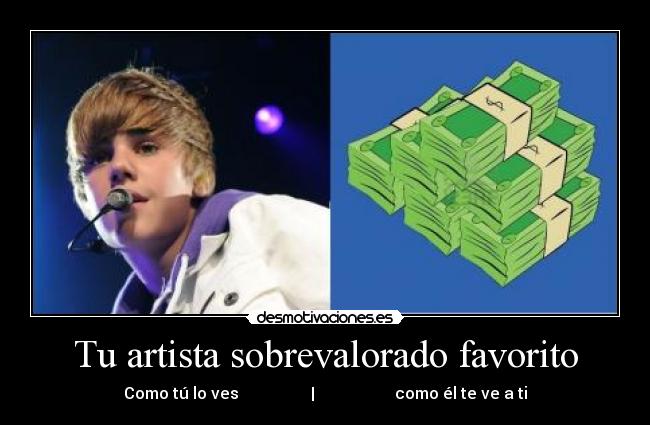 Tu artista sobrevalorado favorito - Como tú lo ves                  |                    como él te ve a ti