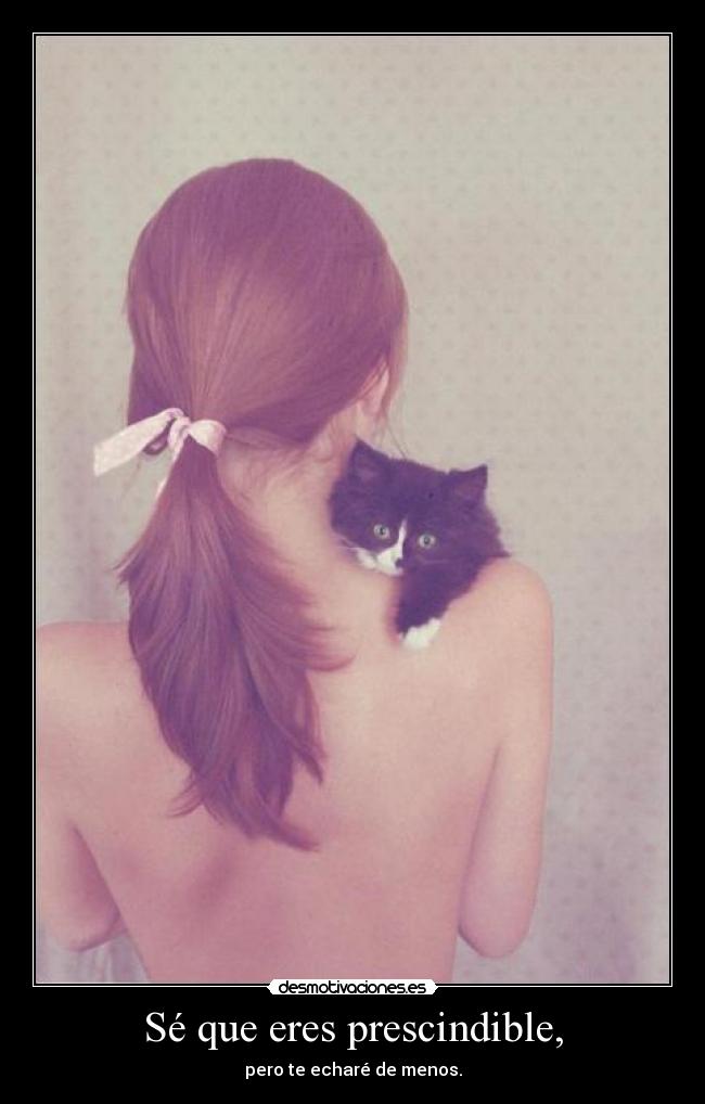 Sé que eres prescindible, -