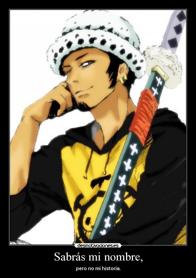 carteles one piece trafalgar law anime otro equivoqe desmotivaciones