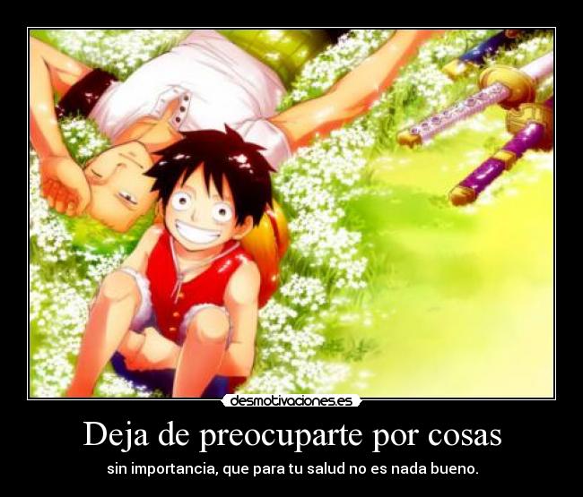 carteles one piece luffy zoro frase simple super junior desmotivaciones