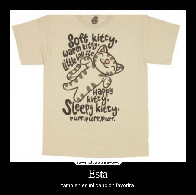 Esta - también es mi canción favorita.