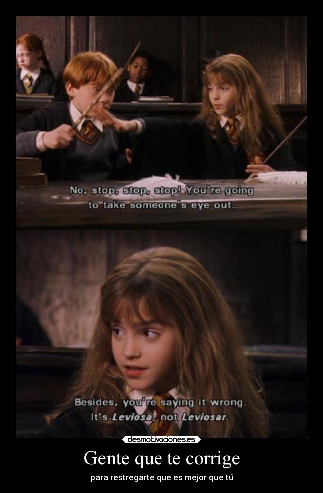 Gente que te corrige -