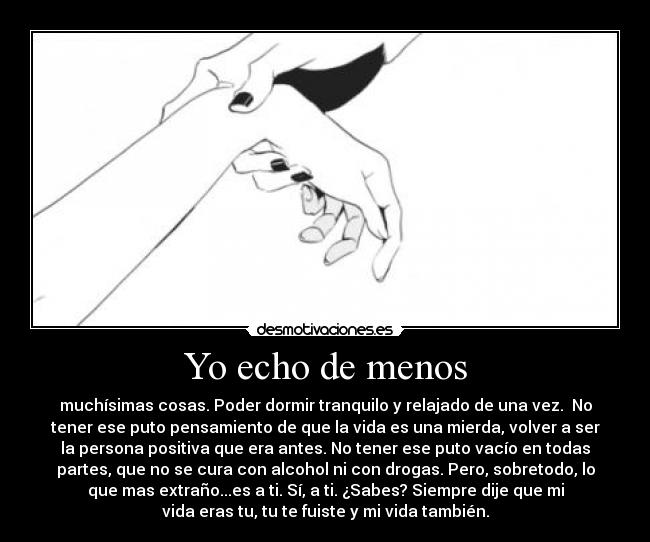 Yo echo de menos - 