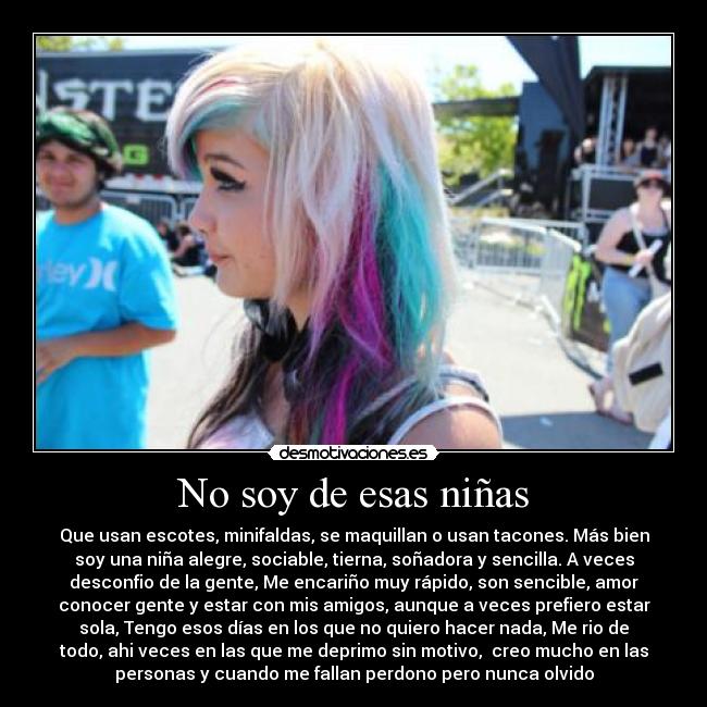 No soy de esas niñas -