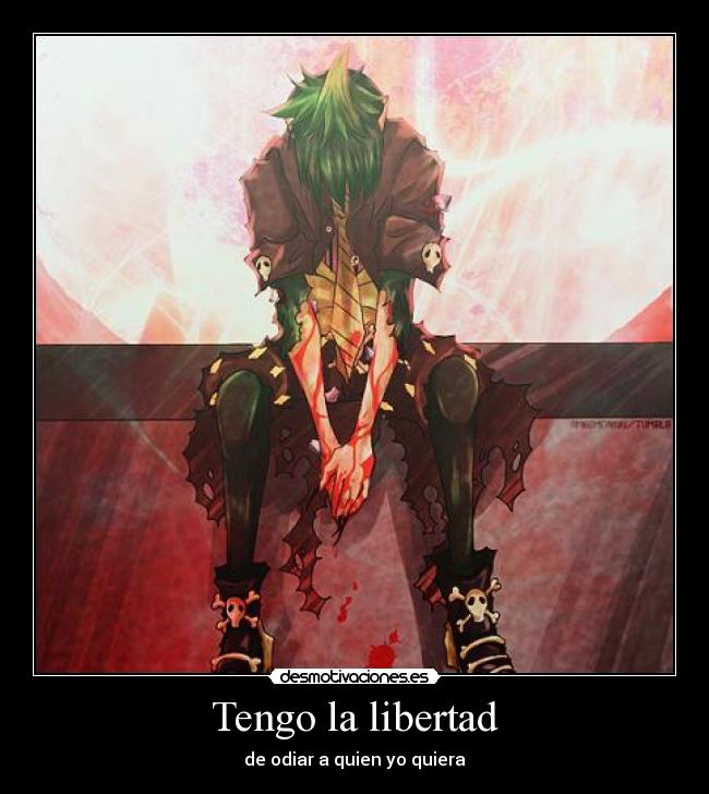 Tengo la libertad - de odiar a quien yo quiera