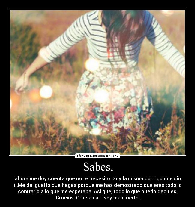 Sabes, - 