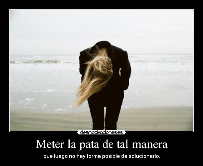 carteles meter pata tal manera que luego hay forma posible solucionarlo desmotivaciones