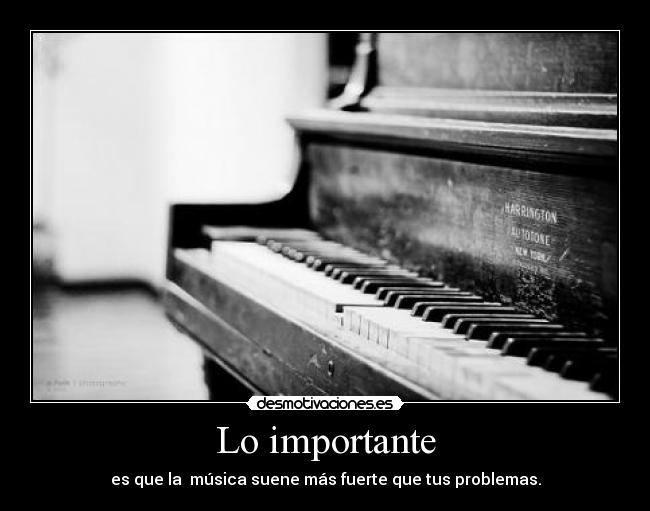 Lo importante -