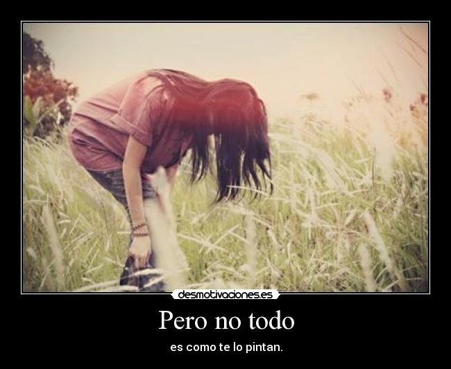 Pero no todo - es como te lo pintan.