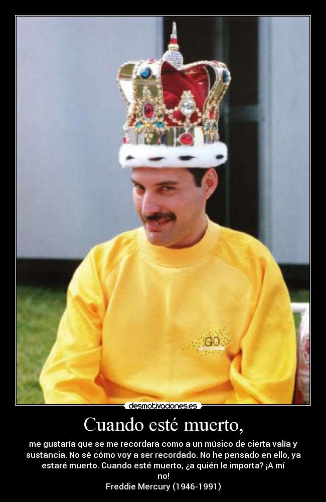 Cuando esté muerto, -