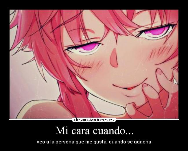 carteles mirai nikki gasai yuno psicopata mierdaa desmotivaciones