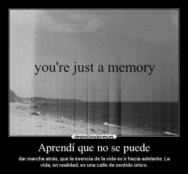 Aprendí que no se puede -