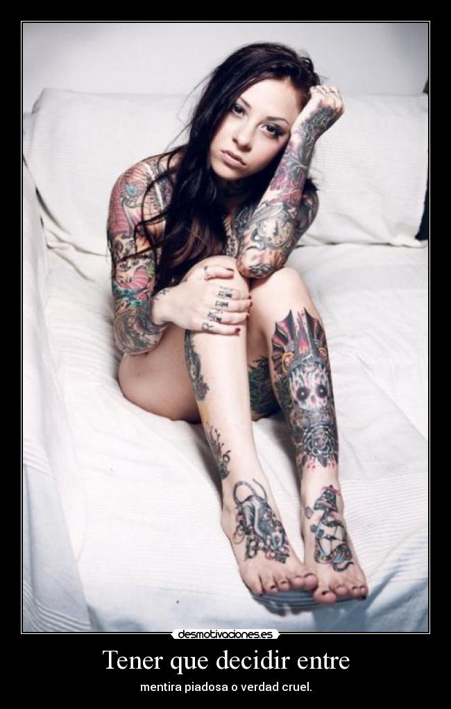 Tener que decidir entre - 