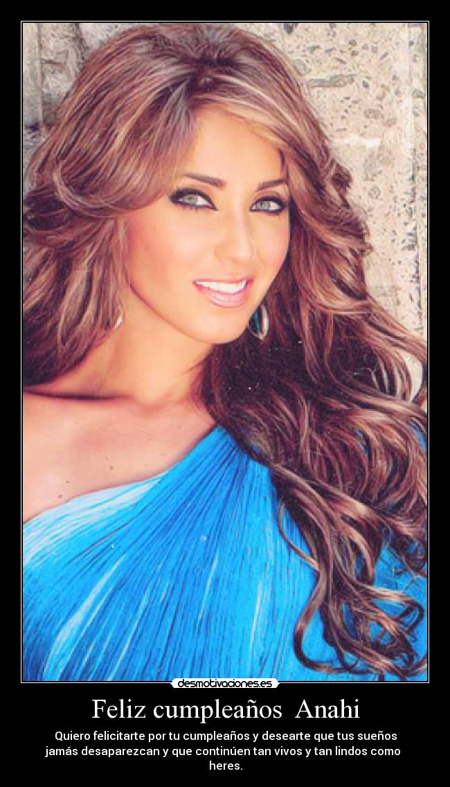 Feliz cumpleaños Anahi -