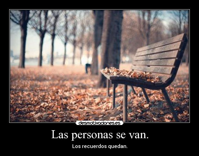 Las personas se van. - 